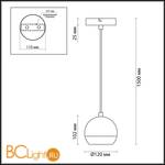 Подвесной светильник Odeon Light Cemeta 3801/1L - Схема