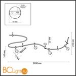 Потолочный светильник Odeon Light Cemeta 3801/4TR - Схема