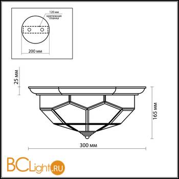 Потолочный светильник Odeon Light Clerk 2271/2C - Схема
