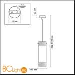 Подвесной светильник Odeon Light Colore 2295/1 - Схема