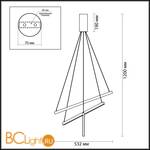 Подвесной светильник Odeon Light Cometa 3860/39L - Схема