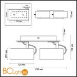 Накладной точечный светильник Odeon Light Corse 3872/2C - Схема