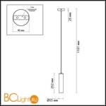 Подвесной светильник Odeon Light Corse 3872/1L - Схема