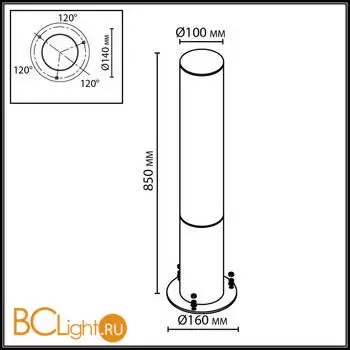 Уличный настенный светильник Odeon Light CORTENA 7180/22GL - Фото 0