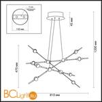 Подвесной светильник Odeon Light Costella 3906/48L - Схема