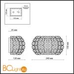 Настенный светильник Odeon Light Crista 1606/2W - Схема