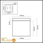 Потолочный светильник Odeon Light Cross 2408/1C - Схема