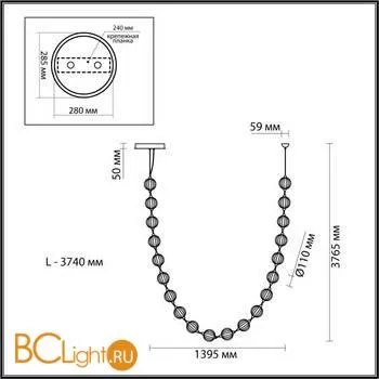 Подвесной светильник Odeon Light Crystal 5008/80L - Фото 1