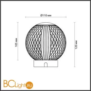 Настольная лампа Odeon Light CRYSTAL 5007/2TL - Фото 0