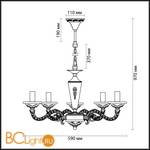 Люстра Odeon Light Damiana 3221/5 - Схема
