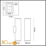 Настенный светильник Odeon Light Dario 3833/2WB - Схема