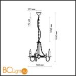 Люстра Odeon Light Dario 2528/6 - Схема