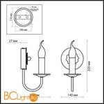Бра Odeon Light Dario 2528/1W - Схема