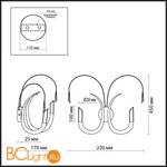 Бра Odeon Light Davida 1614/2W - Схема