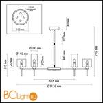 Потолочная люстра Odeon Light Diatra 4689/20 - Схема