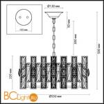 Подвесной светильник Odeon Light Diora 4121/10 - Схема