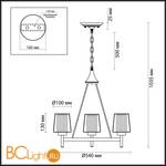 Люстра Odeon Light Dogana 4656/3 - Схема