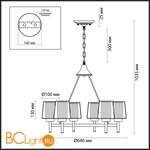 Люстра Odeon Light Dogana 4656/6 - Схема
