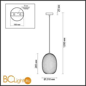 Подвесной светильник Odeon Light Dori 4704/1 - Схема