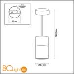 Подвесной светильник Odeon Light Duetta 3582/1 - Схема