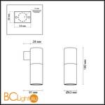 Настенный светильник Odeon Light Duetta 3583/1W - Схема