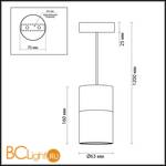 Подвесной светильник Odeon Light Duetta 3828/1 - Схема