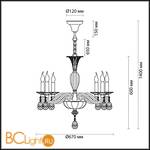 Люстра Odeon Light Elefi 4600/6 - Схема