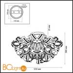 Потолочный светильник Odeon Light Elia 2213/12C - Схема