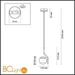 Подвесной светильник Odeon Light Elon 3914/9L - Схема