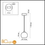 Подвесной светильник Odeon Light Ixia 1343/G - Схема