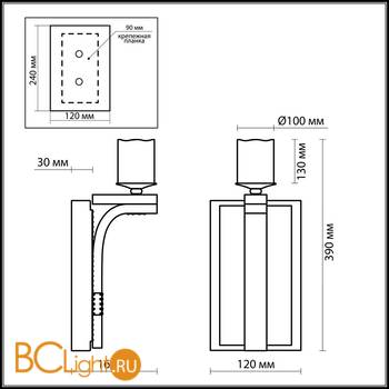 Бра Odeon Light Fabo 2767/1W - Схема