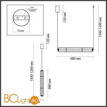 Подвесной светильник Odeon Light FAU 6688/19L - Фото 1
