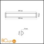 Настенный светильник Odeon Light Feo 2038/1W - Схема