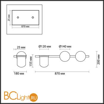 Настенный светильник Odeon Light Flower 4681/2W - Схема