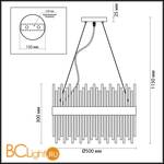 Подвесной светильник Odeon Light Focco 4722/12 - Схема