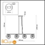 Подвесной светильник Odeon Light FORTA 2006/4 - Схема