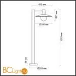 Садово-парковый фонарь Odeon Light Furcadia 4833/1F - Фото 2