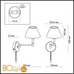 Бра Odeon Light Gemena 2480/1W - Схема