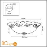 Настенно-потолочный светильник Odeon Light Groana 2775/5C - Схема
