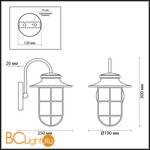 Уличный настенный светильник Odeon Light Helm 4171/1W - Схема