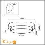 Настенно-потолочный светильник Odeon Light Holger 2744/2C - Схема