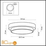 Настенно-потолочный светильник Odeon Light Holger 2744/3C - Схема