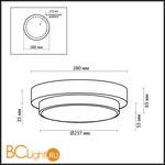 Настенно-потолочный светильник Odeon Light Holger 2746/2C - Схема