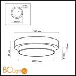 Потолочный светильник Odeon Light Holger 2746/3C - Схема