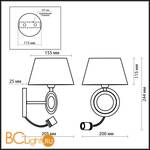 Бра Odeon Light Hotel 2195/1A - Схема