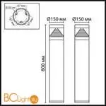 Садово-парковый фонарь Odeon Light HULK 7140/20GLA - Фото 1