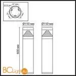 Садово-парковый фонарь Odeon Light HULK 7140/20GL - Фото 1