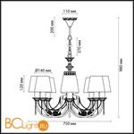 Люстра Odeon Light Ignessa 3222/8 - Схема