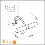 Подсветка для зеркала Odeon Light Izar 2452/2 - Схема