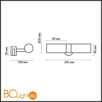 Подсветка для зеркала Odeon Light Izar 2446/2 - Схема
